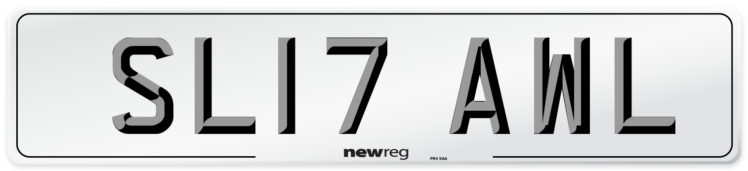 SL17 AWL Number Plate from New Reg